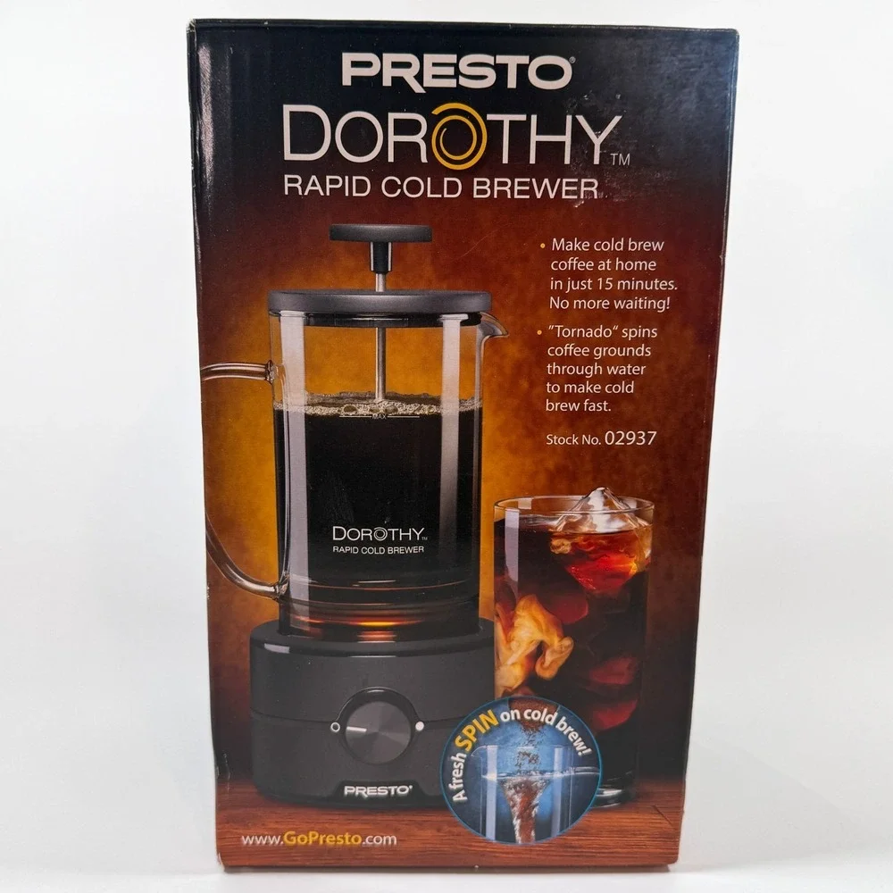 Presto Dorothy Cold Brew Coffee Maker Rapid Cold Brewer / Iced Coffee Maker